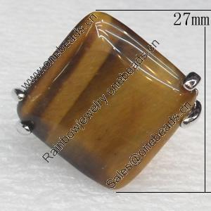 Alloy Gemstone Finger Rings, 27mm, Ring:19mm inner diameter, Sold by Box