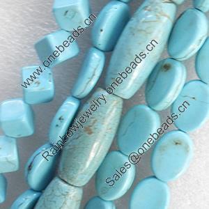 Turquoise Beads, Mix Style, 10-15x32mm, Hole:Approx 1mm, Sold by Group