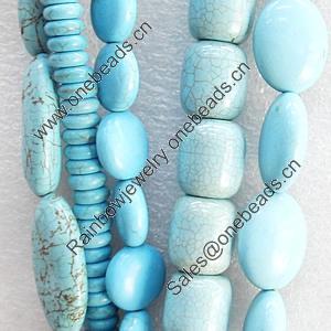 Turquoise Beads, Mix Style, 8-13x15mm, Hole:Approx 1mm, Sold by Group