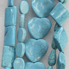 Turquoise Beads, Mix Style, 13x18-30mm, Hole:Approx 1mm, Sold by Group