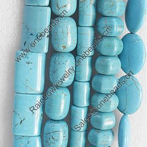 Turquoise Beads, Mix Style, 10x16-17x25mm, Hole:Approx 1mm, Sold by Group