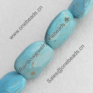 Turquoise Beads, 22x30mm, Hole:Approx 1mm, Sold per 16-inch Strand