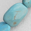 Turquoise Beads, 22x30mm, Hole:Approx 1mm, Sold per 16-inch Strand