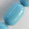 Turquoise Beads, Drum, 17x25mm, Hole:Approx 1mm, Sold per 16-inch Strand
