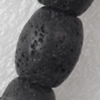 Natural Lava Beads, Drum, 13x15mm, Hole:1mm, Sold per 16-inch Strand