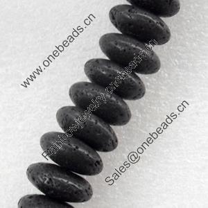 Natural Lava Beads, Rondelle, 18mm, Hole:1mm, Sold per 16-inch Strand