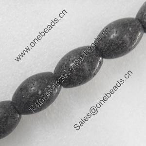 Natural Lava Beads, Oval, 18x25mm, Hole:1mm, Sold per 16-inch Strand