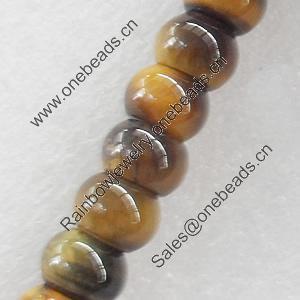 Tiger Eye Stone, Rondelle, 12x9mm, Hole:1mm, Sold per 16-inch Strand