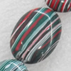 Malachite Beads，Flat Oval, 12x18mm, Hole:Approx 1mm, Sold per 16-inch Strand