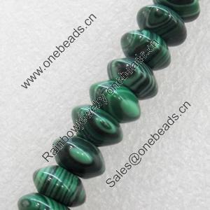 Malachite Beads，Rondelle, 10x6mm, Hole:Approx 1mm, Sold per 16-inch Strand