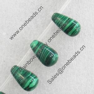 Malachite Beads，Teardrop, 18x10mm, Hole:Approx 1mm, Sold per 16-inch Strand