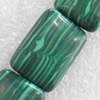 Malachite Beads，Rectangle, 13x18mm, Hole:Approx 1mm, Sold per 16-inch Strand