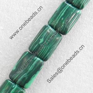 Malachite Beads，Rectangle, 13x18mm, Hole:Approx 1mm, Sold per 16-inch Strand