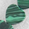 Malachite Beads，Heart, 6x3mm, Hole:Approx 1mm, Sold per 16-inch Strand