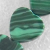 Malachite Beads，Heart, 10x3mm, Hole:Approx 1mm, Sold per 16-inch Strand