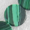 Malachite Beads，Flat Round, 6x2mm, Hole:Approx 1mm, Sold per 16-inch Strand