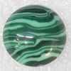 Malachite Cabochons，Round, 8mm in diameter, Sold by PC