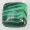 Malachite Cabochons，Square, 10mm in diameter, Sold by PC