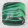 Malachite Cabochons，Square, 12mm in diameter, Sold by PC