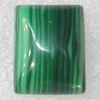 Malachite Cabochons，Rectangle, 8x10mm, Sold by PC