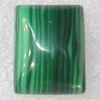 Malachite Cabochons，Rectangle, 18x25mm, Sold by PC
