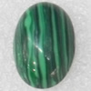 Malachite Cabochons，Oval, 10x14mm, Sold by PC