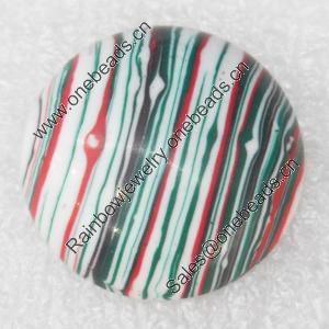 Malachite Cabochons，Round, 8mm in diameter, Sold by PC