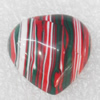 Malachite Cabochons，Heart, 18mm in diameter, Sold by PC