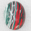 Malachite Cabochons，Oval, 10x14mm, Sold by PC