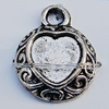 Zinc Alloy Cabochon Settings, Lead-free, Outside Diameter:13mm Inner Diameter:8x8mm, Sold by Bag