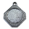 Zinc Alloy Cabochon Settings, Lead-free, Outside Diameter:16mm Inner Diameter:11mm, Sold by Bag