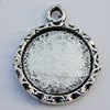 Zinc Alloy Cabochon Settings, Lead-free, Outside Diameter:18mm Inner Diameter:15mm, Sold by Bag