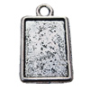 Zinc Alloy Cabochon Settings, Lead-free, Outside Diameter:14x20mm Inner Diameter:11x17mm, Sold by Bag