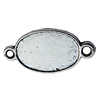 Zinc Alloy Cabochon Settings, Lead-free, Outside Diameter:13x19mm Inner Diameter:12x17mm, Sold by Bag