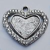 Zinc Alloy Cabochon Settings, Lead-free, Outside Diameter:26x22mm Inner Diameter:15x11mm, Sold by Bag