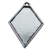 Zinc Alloy Cabochon Settings, Lead-free, Outside Diameter:19x25mm Inner Diameter:17x22mm, Sold by Bag