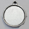 Zinc Alloy Cabochon Settings, Lead-free, Outside Diameter:24mm Inner Diameter:22mm, Sold by Bag