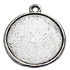 Zinc Alloy Cabochon Settings, Lead-free, Outside Diameter:25mm Inner Diameter:22mm, Sold by Bag