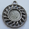 Zinc Alloy Cabochon Settings, Lead-free, Outside Diameter:30mm Inner Diameter:14mm, Sold by Bag