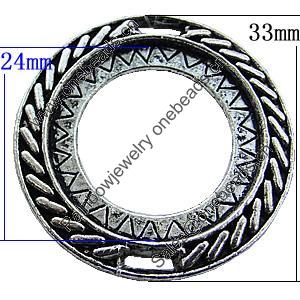 Zinc Alloy Cabochon Settings, Lead-free, Outside Diameter:33mm Inner Diameter:24mm, Sold by Bag