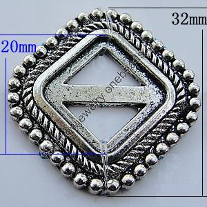 Zinc Alloy Cabochon Settings, Lead-free, Outside Diameter:32mm Inner Diameter:20mm, Sold by Bag