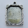 Zinc Alloy Cabochon Settings, Lead-free, Outside Diameter:17x20mm Inner Diameter:14x17mm, Sold by Bag