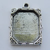 Zinc Alloy Cabochon Settings, Lead-free, Outside Diameter:17x20mm Inner Diameter:14x17mm, Sold by Bag