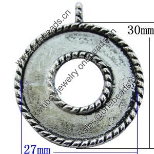 Zinc Alloy Cabochon Settings, Lead-free, Outside Diameter:30mm Inner Diameter:27mm, Sold by Bag