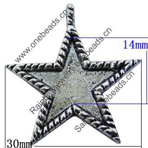 Zinc Alloy Cabochon Settings, Lead-free, Outside Diameter:30mm Inner Diameter:14mm, Sold by Bag