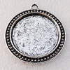 Zinc Alloy Cabochon Settings, Lead-free, Outside Diameter:39mm Inner Diameter:30mm, Sold by Bag