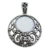 Zinc Alloy Cabochon Settings, Lead-free, Outside Diameter:44mm Inner Diameter:25mm, Sold by Bag