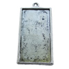 Zinc Alloy Cabochon Settings, Lead-free, Outside Diameter:27x49mm Inner Diameter:23x45mm, Sold by Bag