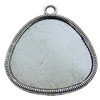 Zinc Alloy Cabochon Settings, Lead-free, Outside Diameter:51x51mm Inner Diameter:46x45mm, Sold by Bag