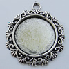 Zinc Alloy Cabochon Settings, Lead-free, Outside Diameter:30mm Inner Diameter:20mm, Sold by Bag